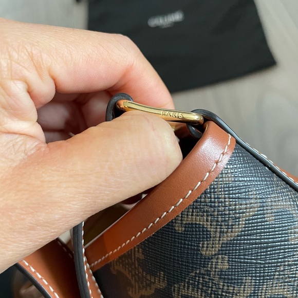 Authentic Celine triomphe canvas bucket bag - Picture 10 of 16